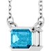 Half-Bezel Solitaire Necklace or Center