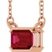 Half-Bezel Solitaire Necklace or Center