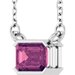 Half-Bezel Solitaire Necklace or Center