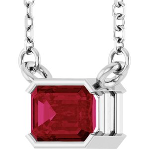 Half-Bezel Solitaire Necklace or Center
