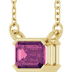 Half-Bezel Solitaire Necklace or Center