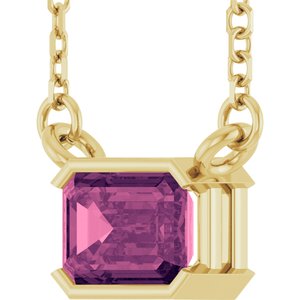 Half-Bezel Solitaire Necklace or Center