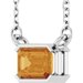 Half-Bezel Solitaire Necklace or Center