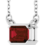 Half-Bezel Solitaire Necklace or Center