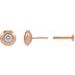 Round Bezel-Set Stud Earrings