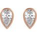 Pear Bezel-Set Stud Earrings