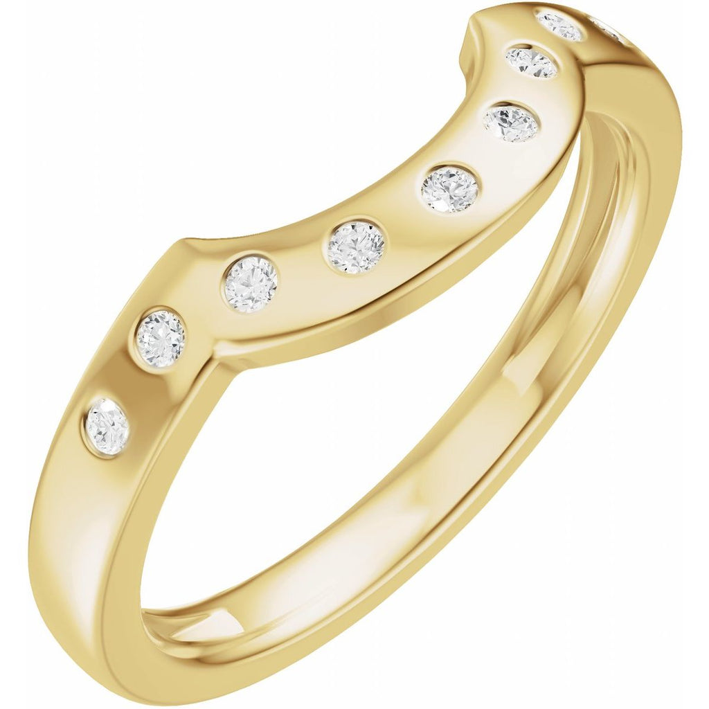 Accented Bezel-Style Engagement Ring or Band
