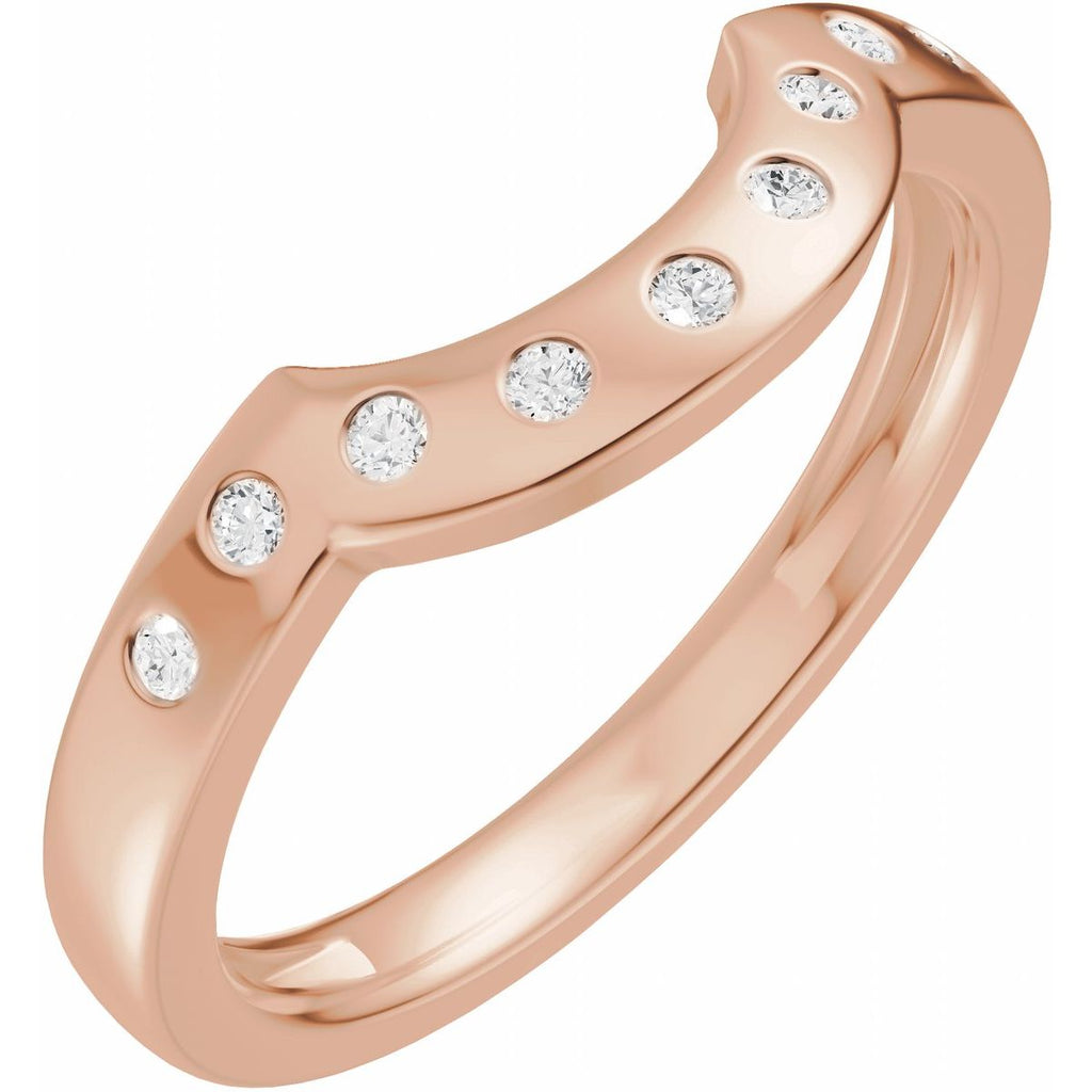 Accented Bezel-Style Engagement Ring or Band
