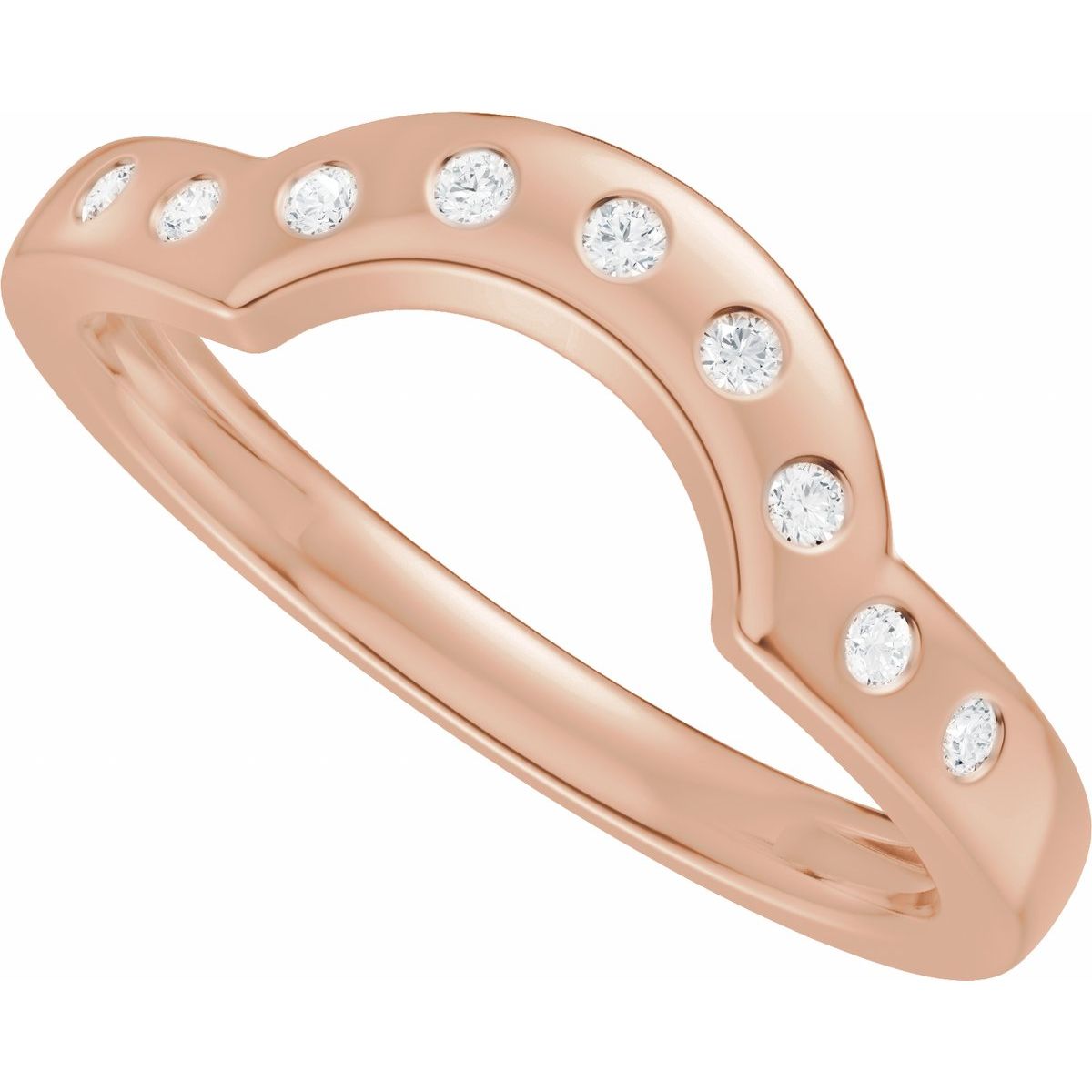 Accented Bezel-Style Engagement Ring or Band
