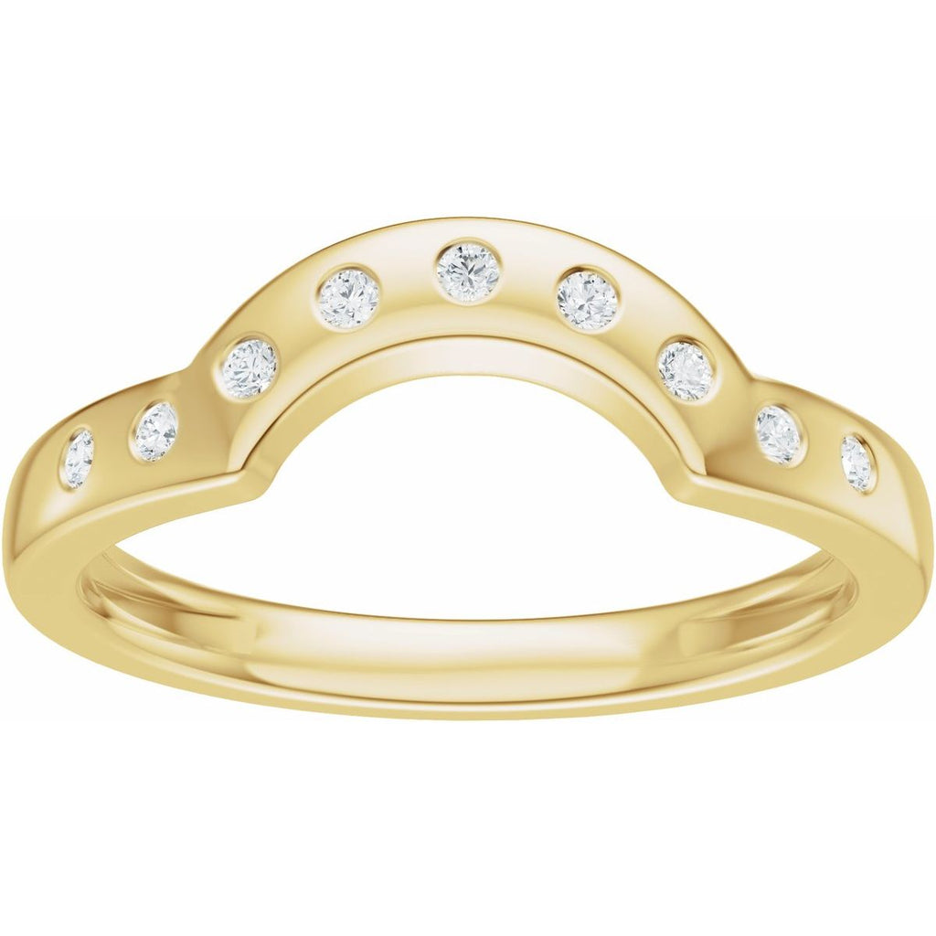 Accented Bezel-Style Engagement Ring or Band