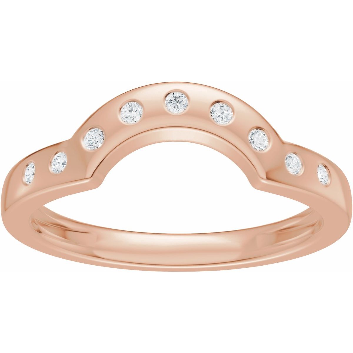 Accented Bezel-Style Engagement Ring or Band