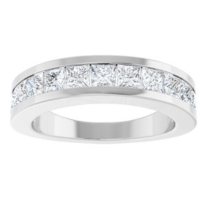Channel-Set Tapered Anniversary Band