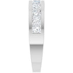 Channel-Set Tapered Anniversary Band