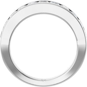 Channel-Set Tapered Anniversary Band