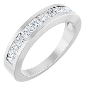 Channel-Set Tapered Anniversary Band