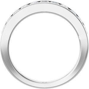 Channel-Set Tapered Anniversary Band