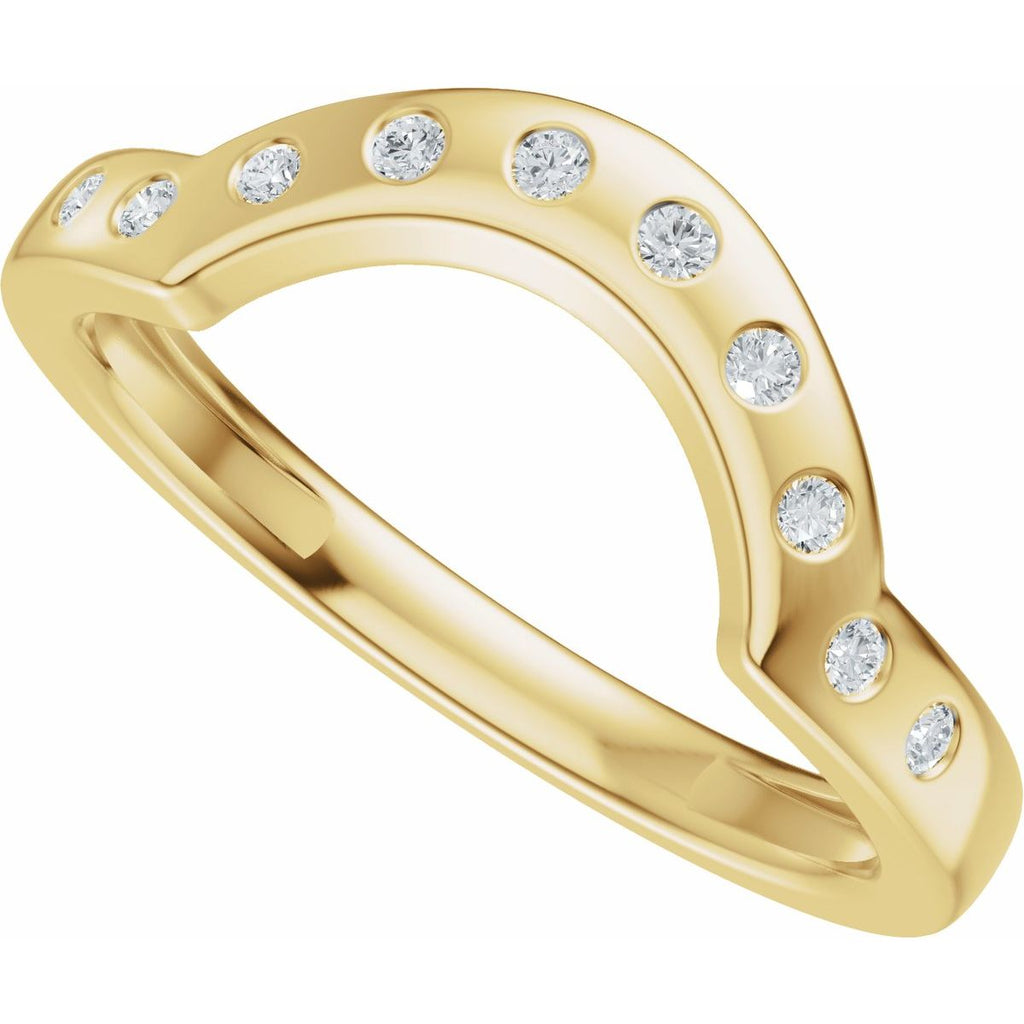Accented Bezel-Style Engagement Ring or Band