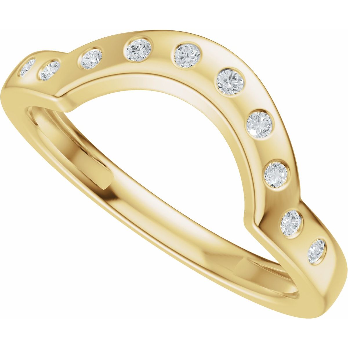 Accented Bezel-Style Engagement Ring or Band