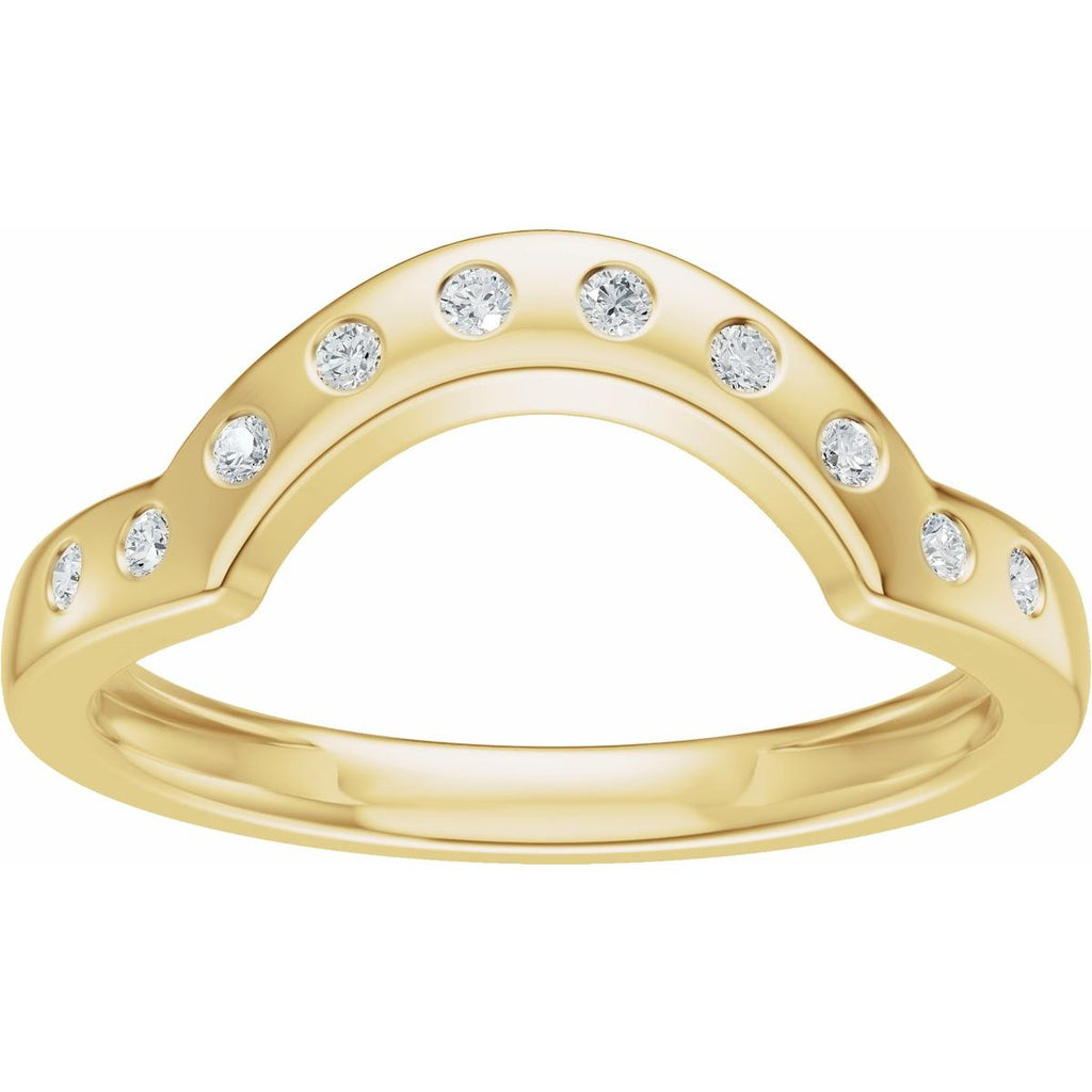 Accented Bezel-Style Engagement Ring or Band