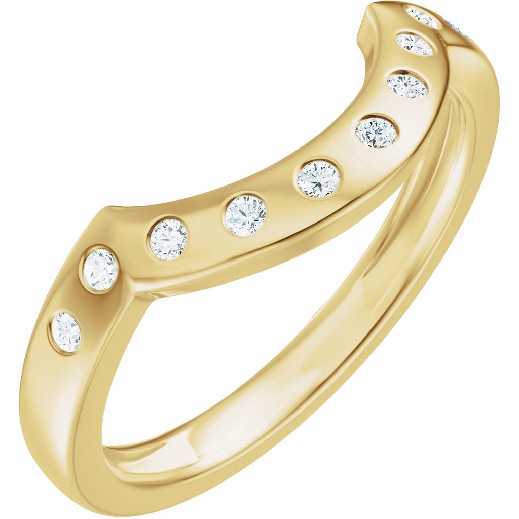 Accented Bezel-Style Engagement Ring or Band