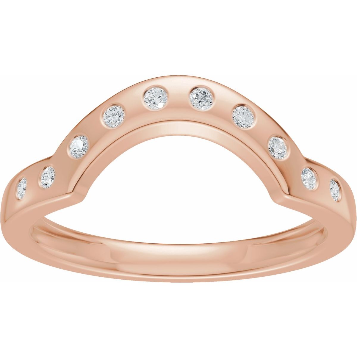 Accented Bezel-Style Engagement Ring or Band
