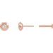 Round Bezel-Set Stud Earrings