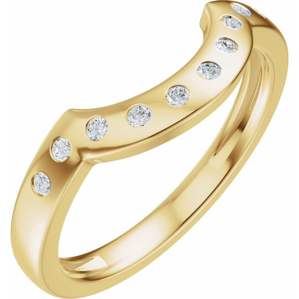 Accented Bezel-Style Engagement Ring or Band