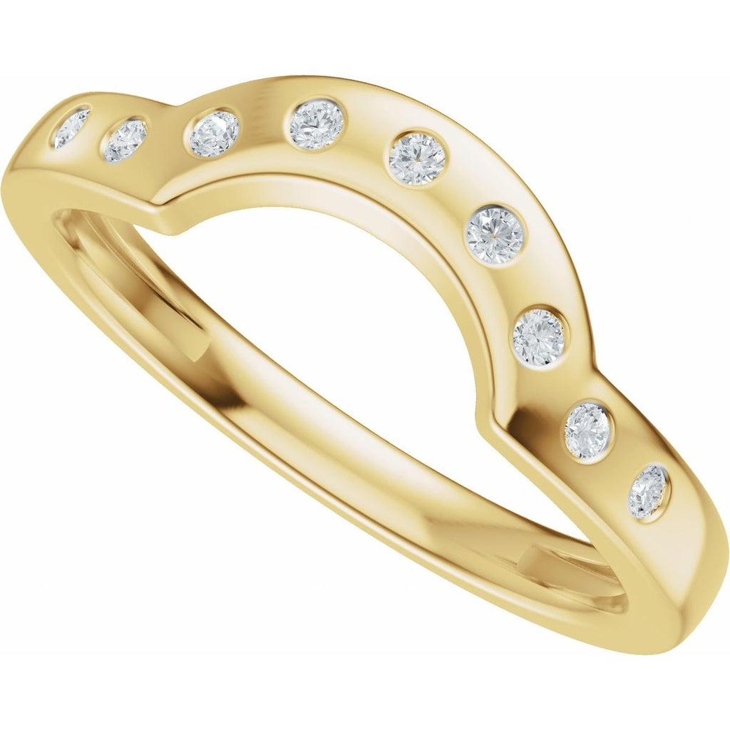 Accented Bezel-Style Engagement Ring or Band