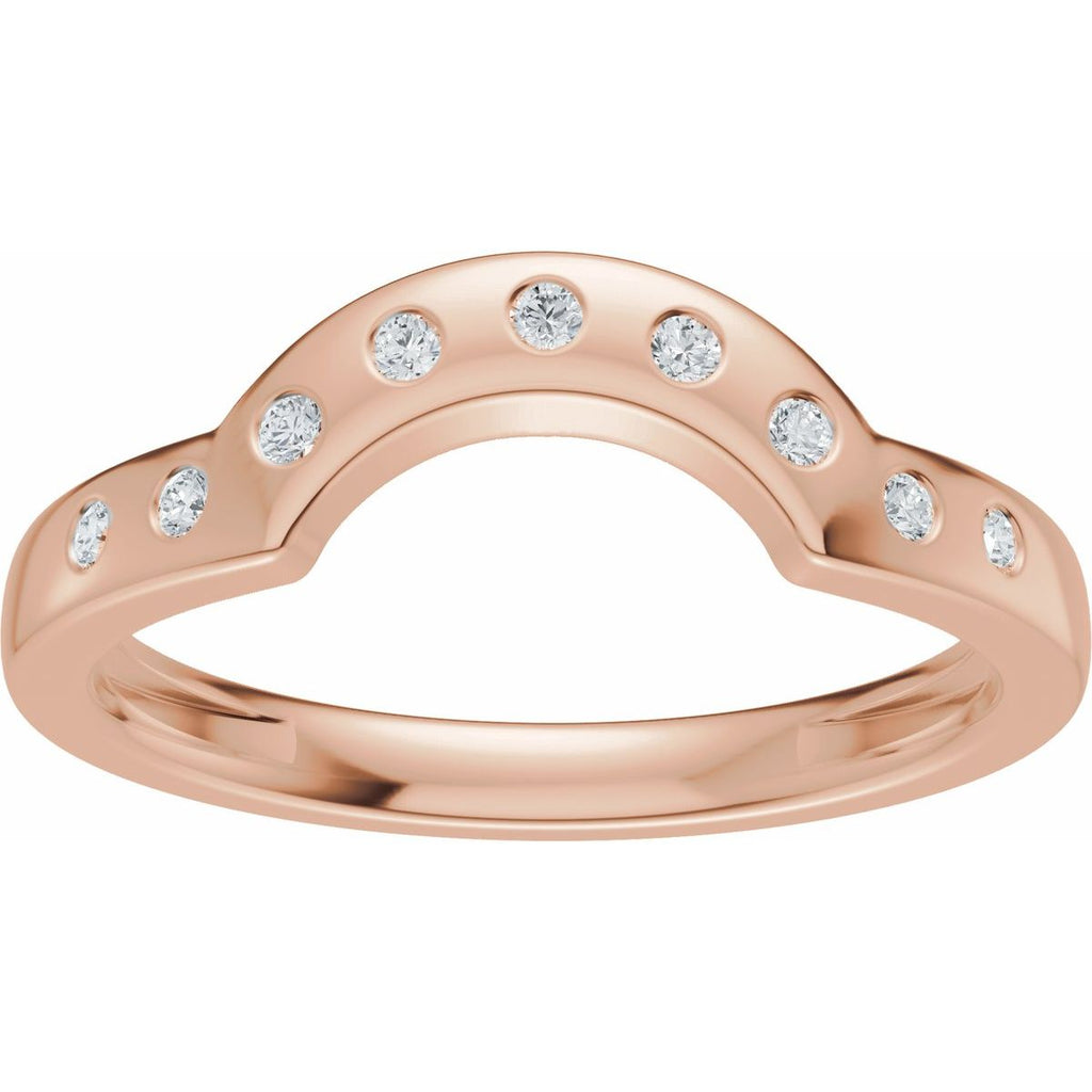 Accented Bezel-Style Engagement Ring or Band