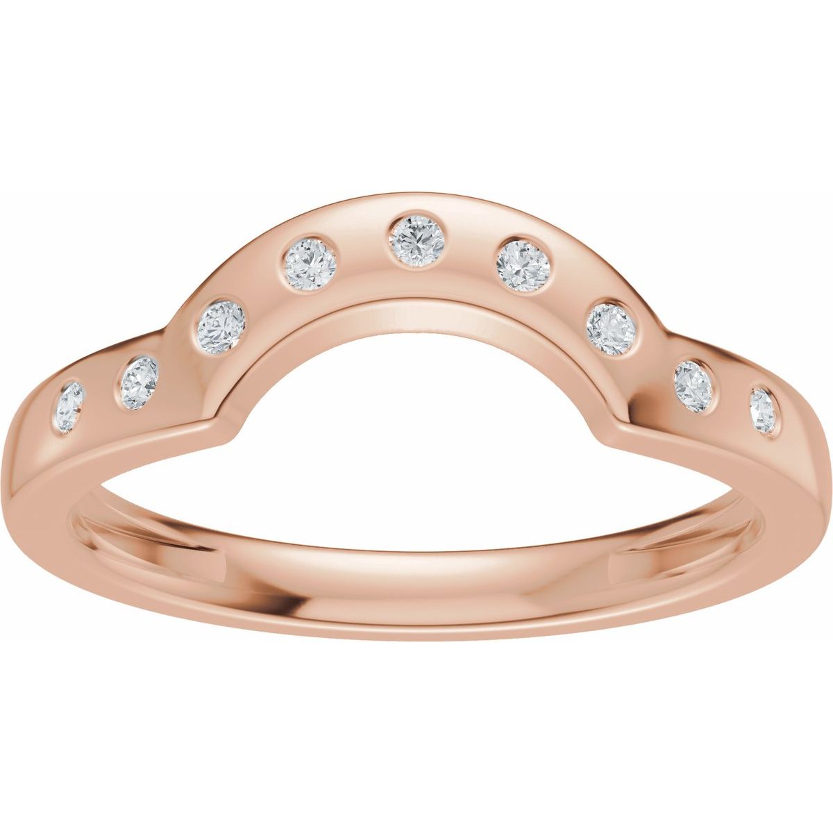 Accented Bezel-Style Engagement Ring or Band