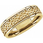 Celtic-Inspired Comfort-Fit Half Round Band