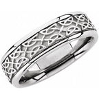 Celtic-Inspired Comfort-Fit Half Round Band