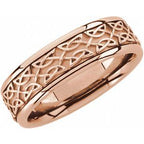 Celtic-Inspired Comfort-Fit Half Round Band
