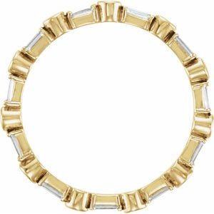 Baguette Accented Eternity Band