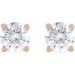 Round 4-Prong Lightweight Stud Earrings