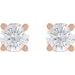 Round 4-Prong Lightweight Stud Earrings