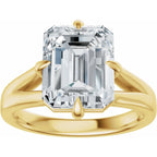 Claw-Prong Split Shank Solitaire Engagement Ring or Band