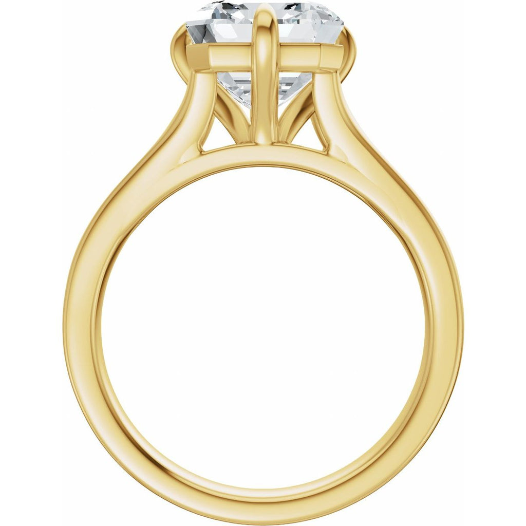 Claw-Prong Split Shank Solitaire Engagement Ring or Band