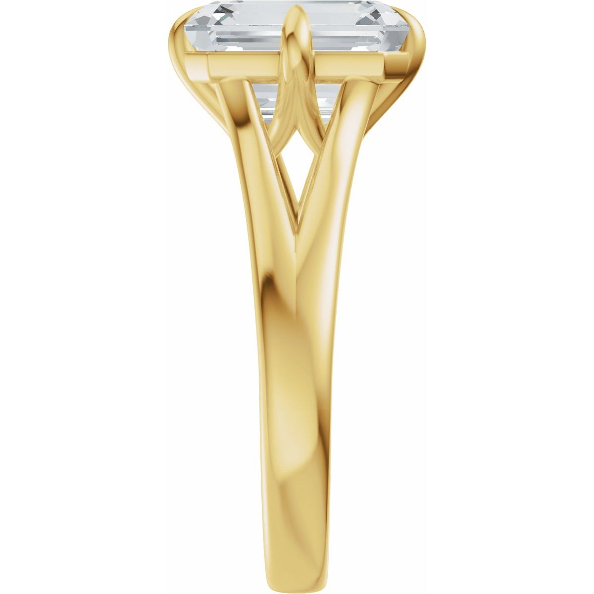 Claw-Prong Split Shank Solitaire Engagement Ring or Band