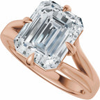 Claw-Prong Split Shank Solitaire Engagement Ring or Band