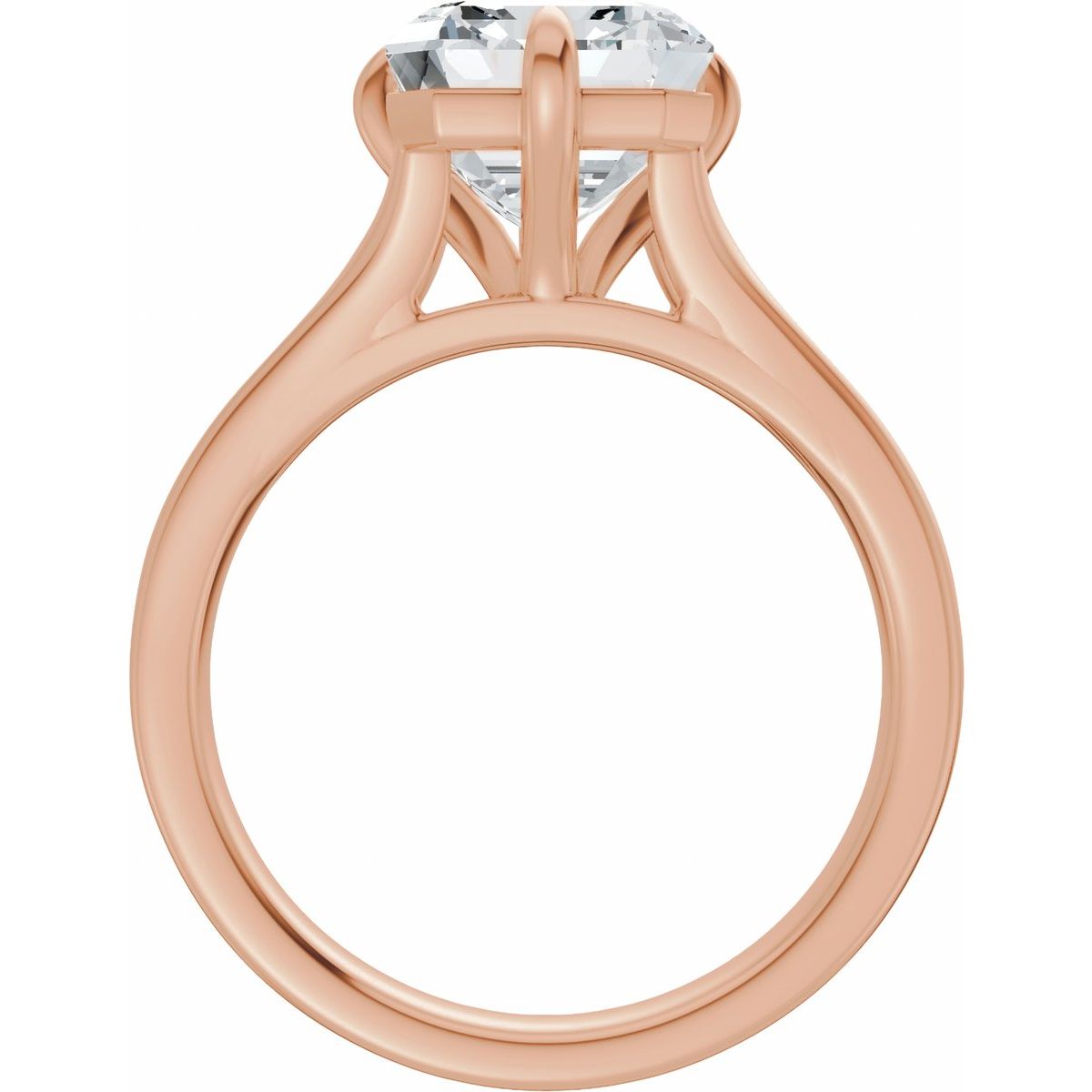 Claw-Prong Split Shank Solitaire Engagement Ring or Band