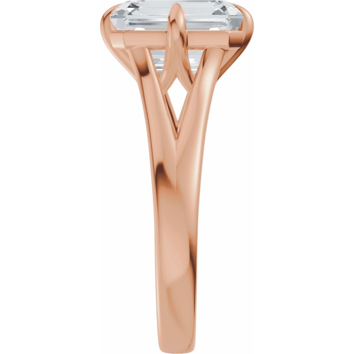 Claw-Prong Split Shank Solitaire Engagement Ring or Band