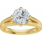 Claw-Prong Split Shank Solitaire Engagement Ring or Band