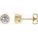 Bezel-Set Stud Earrings