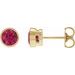 Bezel-Set Stud Earrings