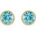 Bezel-Set Stud Earrings