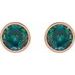 Bezel-Set Stud Earrings