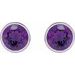 Bezel-Set Stud Earrings