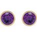 Bezel-Set Stud Earrings
