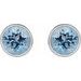 Bezel-Set Stud Earrings